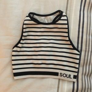 Soul by SoulCycle Striped Sports Bra